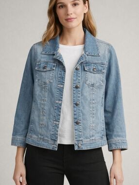 J.Jill Denim Jacket Light Wash Size XS
